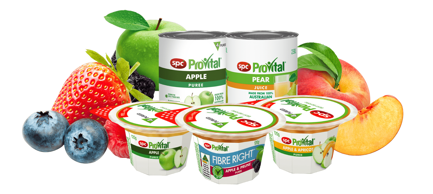 ProVital products and fruit arrangement